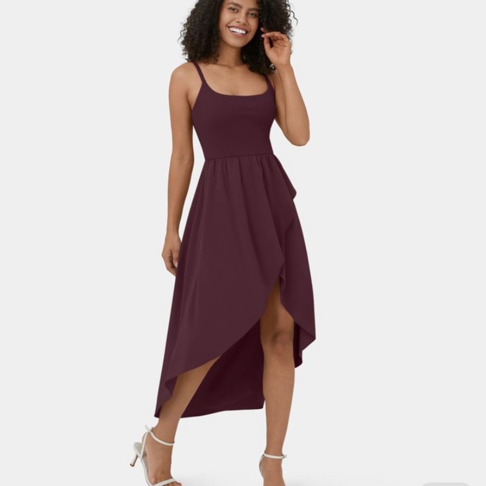 Halara Breezeful™ Backless High Low 2-Piece Side Pocket Flowy Midi Casual dress - Picture 8 of 8